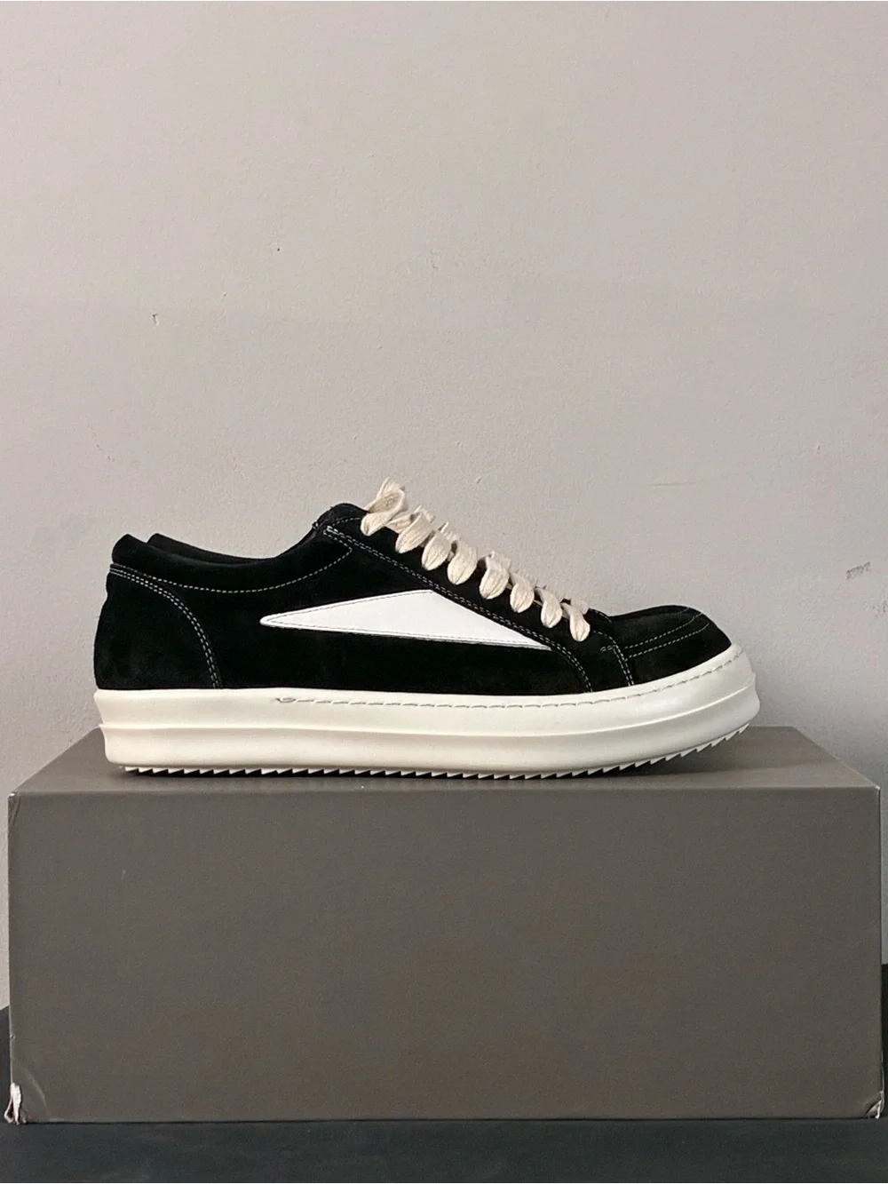Rick Owens DRKSHDW Black Canvas Sneaker